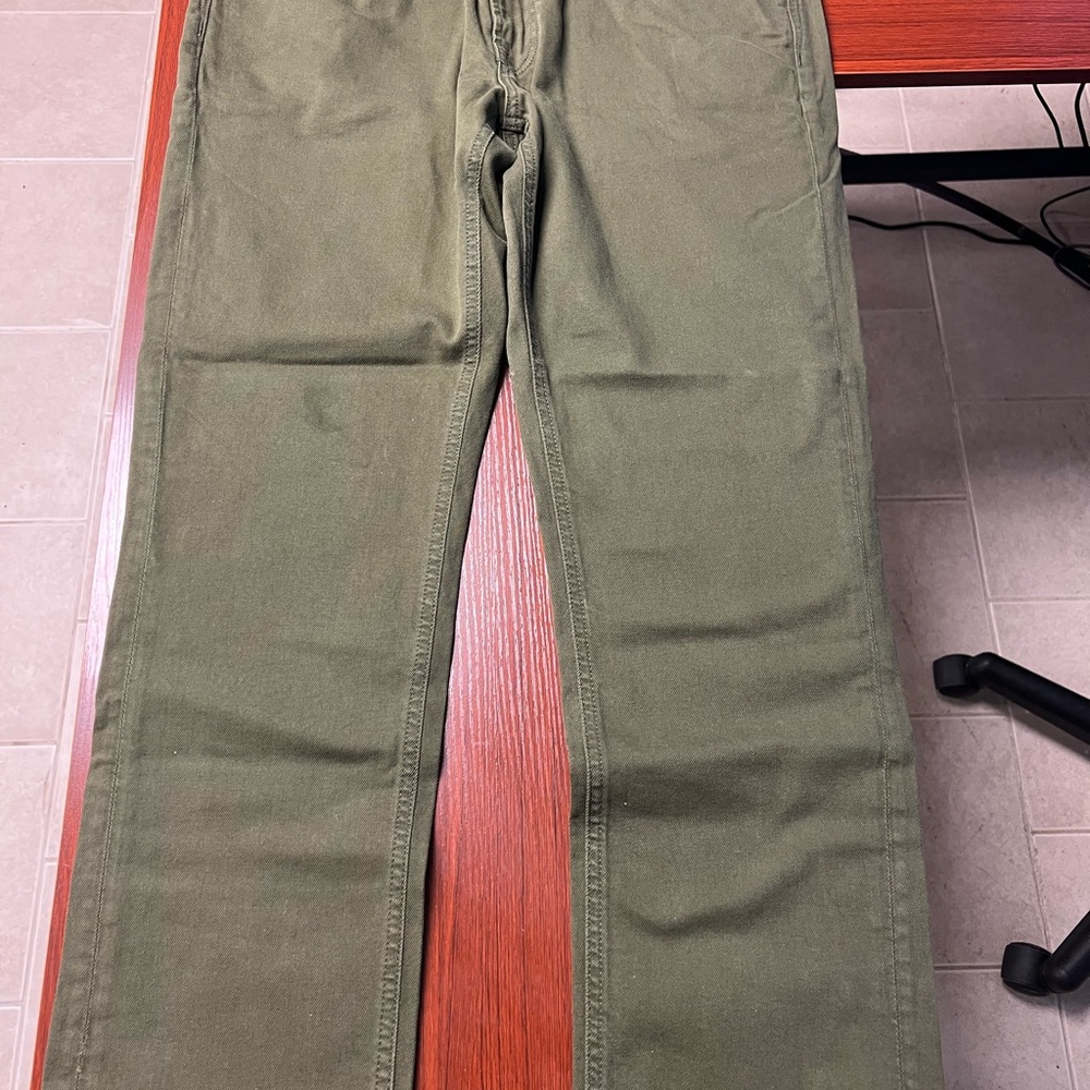 Rising Sun & Co Men's Slim Fit Jeans in Olive Green 36/32